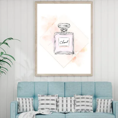 Watercolor Design Perfume Bottle Home Decor Premium Quality Poster Print Choose Your Sizes