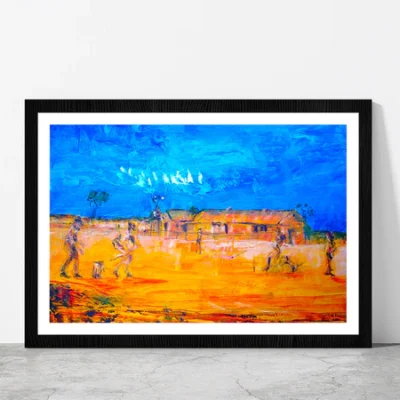 Concept Featuring Game Of Bush Cricket Glass Framed Wall Art, Ready to Hang Quality Print