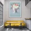 Young Woman With Flowers Abstract Home Decor Premium Quality Poster Print Choose Your Sizes - Image 2
