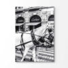 Bella Home Black And White Horse with Fashion Store Print Canvas Ready to hang - Image 4