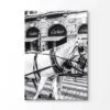 Bella Home Black And White Horse with Fashion Store Print Canvas Ready to hang - Image 4