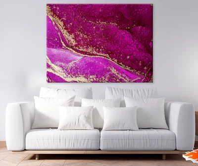 Pink & Gold abstract Design Print 100% Australian Made