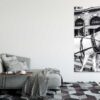 Bella Home Black And White Horse with Fashion Store Print Canvas Ready to hang