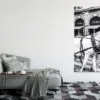 Bella Home Black And White Horse with Fashion Store Print Canvas Ready to hang