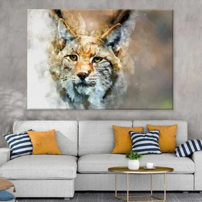 Wild Cat Watercolor Painting Print 100% Australian Made