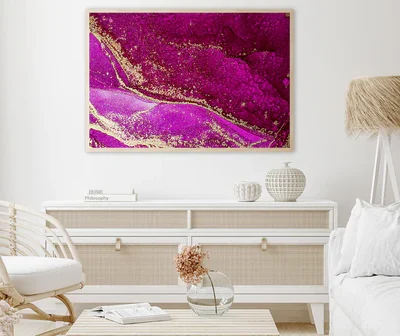 Pink & Gold Abstract Design Home Decor Premium Quality Poster Print Choose Your Sizes