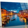 Grand Canal at Night, Venice Acrylic Glass Print Tempered Glass Wall Art 100% Made in Australia Ready to Hang