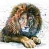 Lion Watercolor Painting Print 100% Australian Made - Image 2