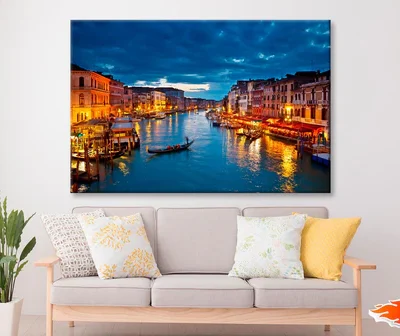 Grand Canal at Night, Venice Wall Art Decor 100% Australian Made