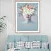 Young Woman With Flowers Abstract Home Decor Premium Quality Poster Print Choose Your Sizes
