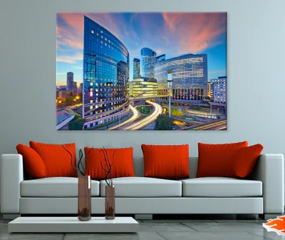 Modern buildings in Paris Print 100% Australian Made