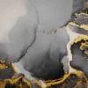 Dark Gold Splash & Black Abstract Design Home Decor Premium Quality Poster Print Choose Your Sizes - Image 3
