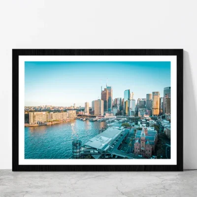 Victoria Park In Sydney Cityscape Glass Framed Wall Art, Ready to Hang Quality Print