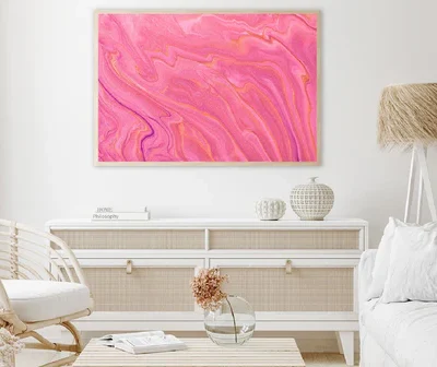 Dark Pink & Purple Fluid Abstract Design Home Decor Premium Quality Poster Print Choose Your Sizes