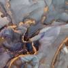 Blue Brown & Gold Fluid Abstract Design Home Decor Premium Quality Poster Print Choose Your Sizes - Image 3