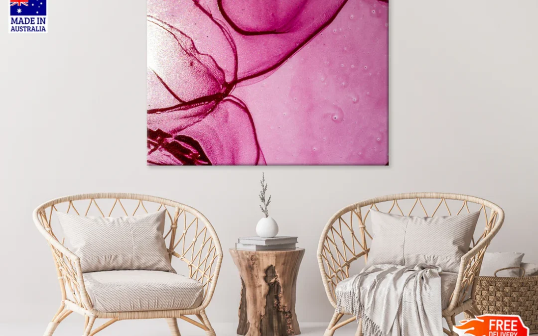 Pink & White Abstract Design Print 100% Australian Made