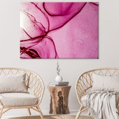 Pink & White Abstract Design Print 100% Australian Made