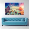 Morning Blue Sea Glowing by Sunlight Acrylic Glass Print Tempered Glass Wall Art 100% Made in Australia Ready to Hang - Image 2