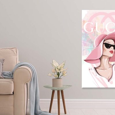 Lady With Pink Hat Fashion Store Art Print 100% Australian Made