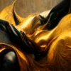 Black And Gold Waves Abstract Wall Art Decor 100% Australian Made - Image 3