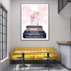 Light Pink Fashion Perfume with Flowers Design Home Decor Premium Quality Poster Print Choose Your Sizes