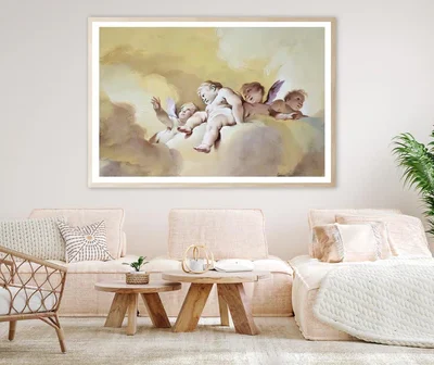 Great Fresco of Some Beautiful Angels Home Decor Premium Quality Poster Print Choose Your Sizes