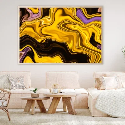 Brown Yellow & Pink Abstract Design Home Decor Premium Quality Poster Print Choose Your Sizes
