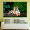 Beautiful Bengal Tiger with Lush Green Habitat Background Wall Art Decor 100% Australian Made - Image 2