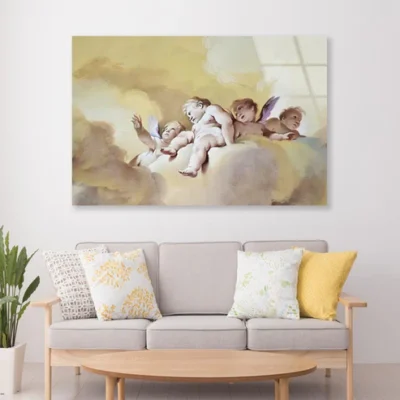 Great Fresco of Some Beautiful Angels Acrylic Glass Print Tempered Glass Wall Art 100% Made in Australia Ready to Hang