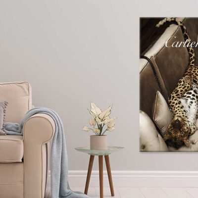 Bella Home Luxury Fashion Leopard Wall Art Print Canvas Ready to hang
