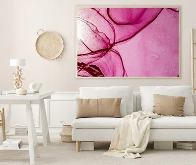 Pink & White Abstract Design Home Decor Premium Quality Poster Print Choose Your Sizes