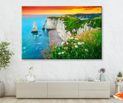 Beautiful Cliffs Aval of Etretat Wall Art Decor 100% Australian Made