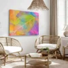 Bella Home Colored Leafs Floral Pattern Design Print Canvas Ready to hang - Image 2