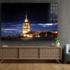 Maiden's Tower Night Print Tempered Glass Wall Art 100% Made in Australia Ready to Hang - Image 2