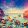 Morning Blue Sea Glowing by Sunlight Acrylic Glass Print Tempered Glass Wall Art 100% Made in Australia Ready to Hang - Image 3