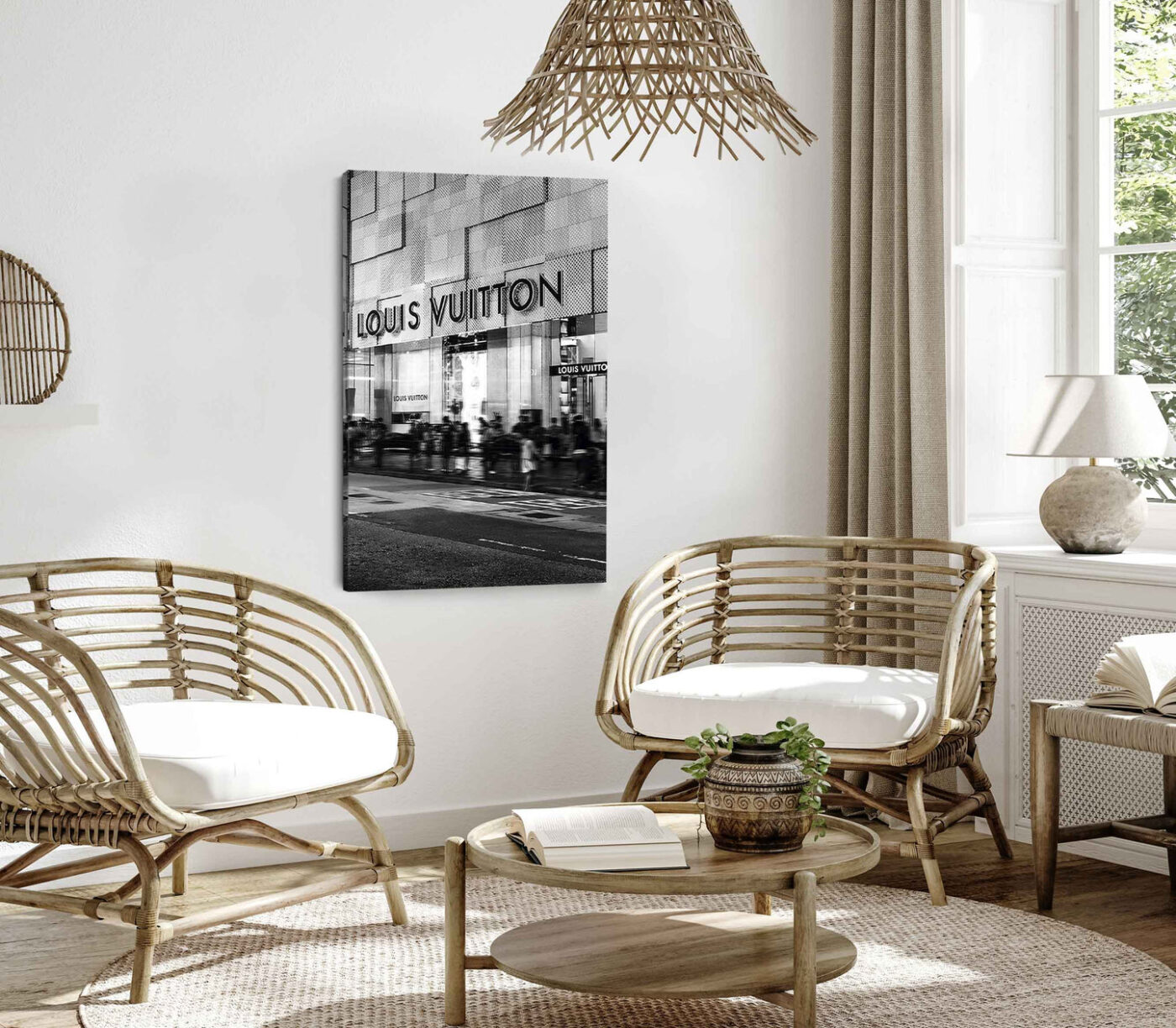 Bella Home Black Shaded Luxury Fashion Store Print Canvas Ready to hang - Image 2