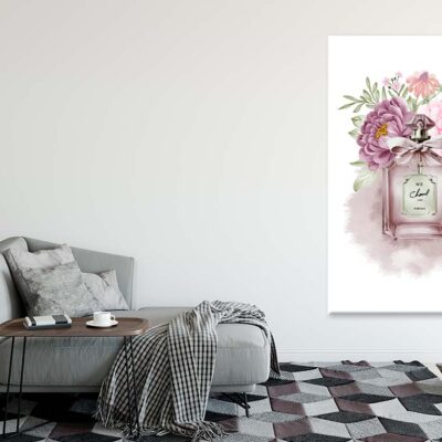 Elegant Fashion Bottle with Pink Flowers Print 100% Australian Made
