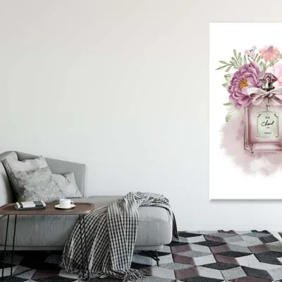 Elegant Fashion Bottle with Pink Flowers Print 100% Australian Made