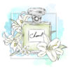 Perfume Bottle & Lily Flowers Home Decor Premium Quality Poster Print Choose Your Sizes - Image 3