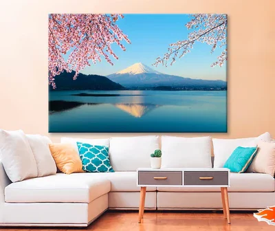 Mountain Fuji In Autumn and Clear Sky in Japan Wall Art Decor 100% Australian Made