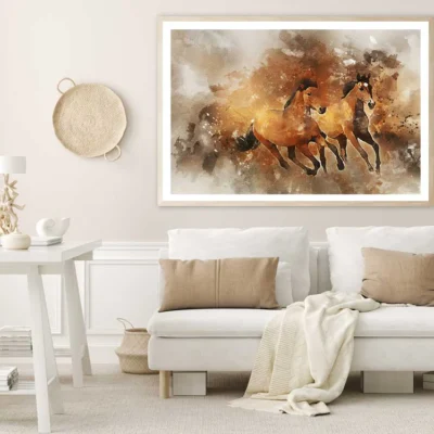 Running Horses Watercolor Painting Home Decor Premium Quality Poster Print Choose Your Sizes