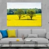 Trees on Yellow Flower Field Scenery Photograph Print 100% Australian Made - Image 2