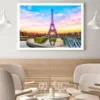 Eiffel Tower At Sunset in Paris Home Decor Premium Quality Poster Print Choose Your Sizes