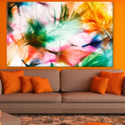 Colourful Feather Design Print 100% Australian Made