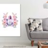 Perfume With Purple Pink Flowers Print 100% Australian Made - Image 2