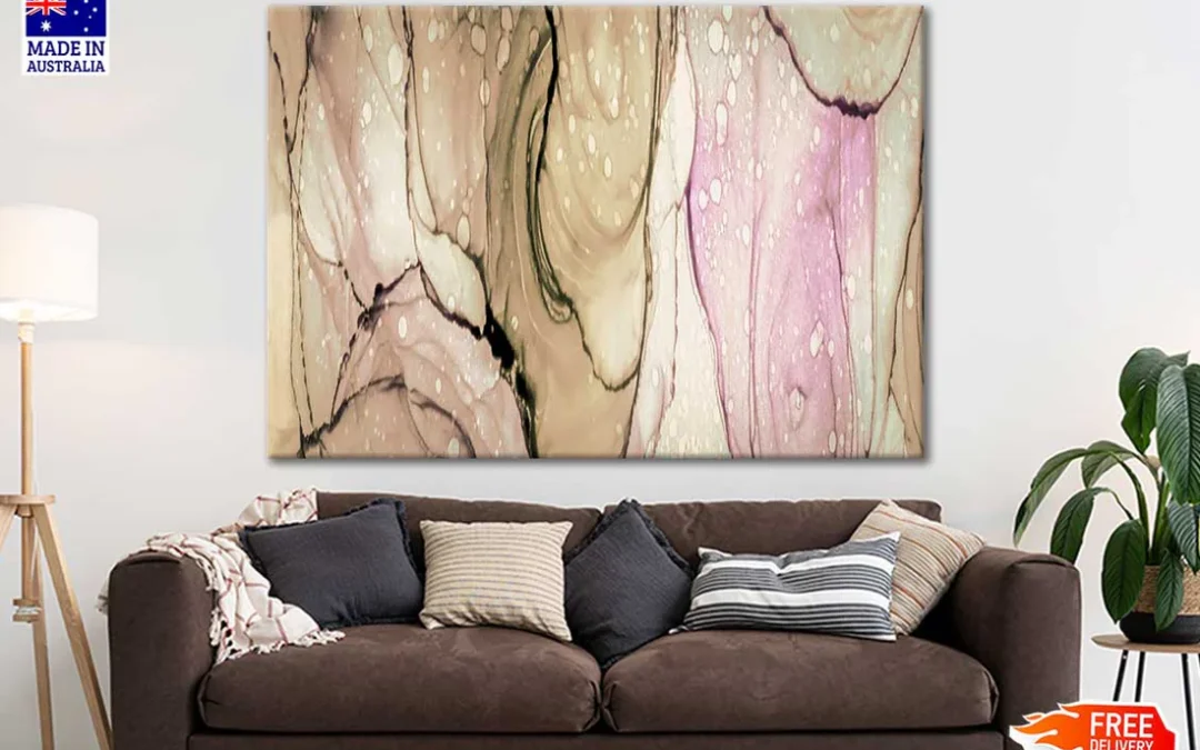Brown Pink Alcohol Ink Print 100% Australian Made
