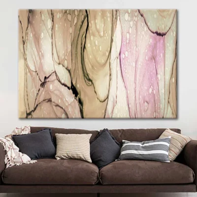 Brown Pink Alcohol Ink Print 100% Australian Made