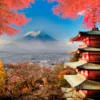 Mt. Fuji With Fall Colors in Japan Wall Art Decor 100% Australian Made - Image 3