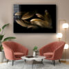 Brown Feathers on Dark Print Tempered Glass Wall Art 100% Made in Australia Ready to Hang - Image 3