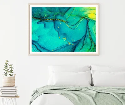 Green & Yellow Abstract Design Home Decor Premium Quality Poster Print Choose Your Sizes